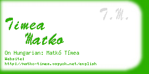 timea matko business card