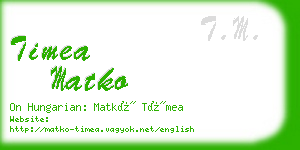 timea matko business card